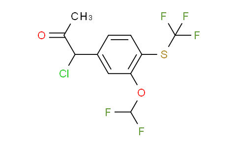 CAS No. 1805877-49-9, 1-Chloro-1-(3-(difluoromethoxy)-4-(trifluoromethylthio)phenyl)propan-2-one