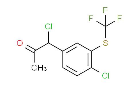 CAS No. 1805838-59-8, 1-Chloro-1-(4-chloro-3-(trifluoromethylthio)phenyl)propan-2-one