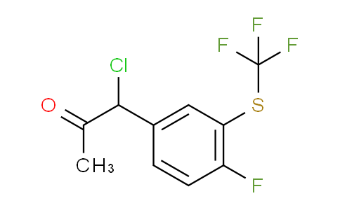 CAS No. 1805704-35-1, 1-Chloro-1-(4-fluoro-3-(trifluoromethylthio)phenyl)propan-2-one