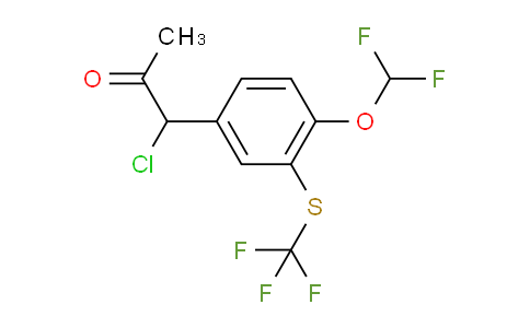 CAS No. 1803890-65-4, 1-Chloro-1-(4-(difluoromethoxy)-3-(trifluoromethylthio)phenyl)propan-2-one