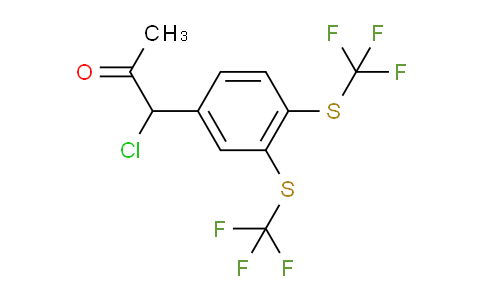 CAS No. 1807074-37-8, 1-(3,4-Bis(trifluoromethylthio)phenyl)-1-chloropropan-2-one