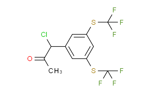 CAS No. 1803746-61-3, 1-(3,5-Bis(trifluoromethylthio)phenyl)-1-chloropropan-2-one
