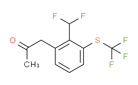 CAS No. 1806624-90-7, 1-(2-(Difluoromethyl)-3-(trifluoromethylthio)phenyl)propan-2-one