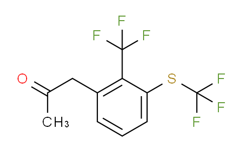 CAS No. 1805699-92-6, 1-(2-(Trifluoromethyl)-3-(trifluoromethylthio)phenyl)propan-2-one