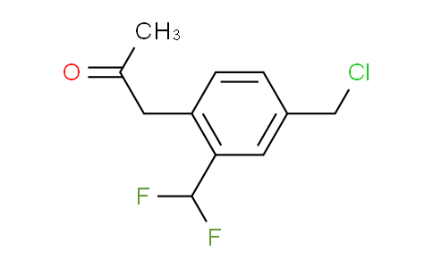 CAS No. 1803872-75-4, 1-(4-(Chloromethyl)-2-(difluoromethyl)phenyl)propan-2-one