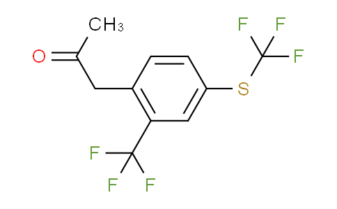 CAS No. 1805767-40-1, 1-(2-(Trifluoromethyl)-4-(trifluoromethylthio)phenyl)propan-2-one
