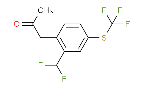 CAS No. 1803724-64-2, 1-(2-(Difluoromethyl)-4-(trifluoromethylthio)phenyl)propan-2-one