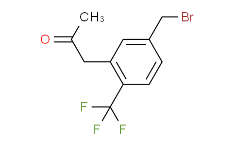 CAS No. 1803750-57-3, 1-(5-(Bromomethyl)-2-(trifluoromethyl)phenyl)propan-2-one