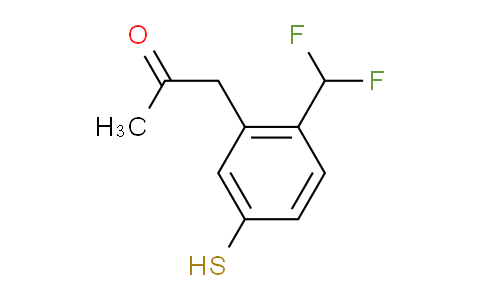 CAS No. 1806448-73-6, 1-(2-(Difluoromethyl)-5-mercaptophenyl)propan-2-one
