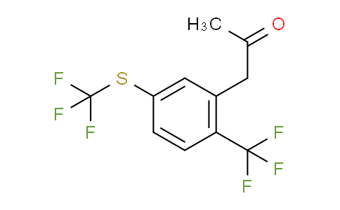 CAS No. 1806653-86-0, 1-(2-(Trifluoromethyl)-5-(trifluoromethylthio)phenyl)propan-2-one