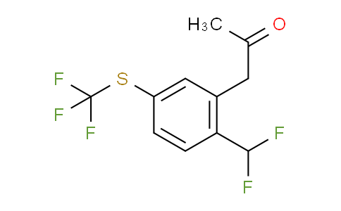 CAS No. 1804164-67-7, 1-(2-(Difluoromethyl)-5-(trifluoromethylthio)phenyl)propan-2-one