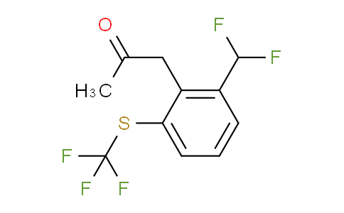 CAS No. 1805844-19-2, 1-(2-(Difluoromethyl)-6-(trifluoromethylthio)phenyl)propan-2-one