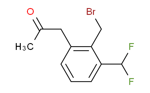 CAS No. 1804264-63-8, 1-(2-(Bromomethyl)-3-(difluoromethyl)phenyl)propan-2-one