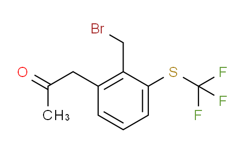 CAS No. 1803751-96-3, 1-(2-(Bromomethyl)-3-(trifluoromethylthio)phenyl)propan-2-one
