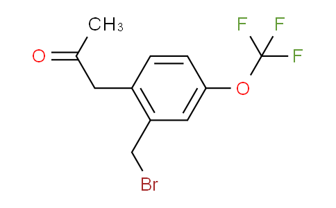 CAS No. 1804181-25-6, 1-(2-(Bromomethyl)-4-(trifluoromethoxy)phenyl)propan-2-one