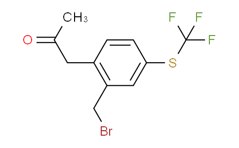 CAS No. 1806549-04-1, 1-(2-(Bromomethyl)-4-(trifluoromethylthio)phenyl)propan-2-one