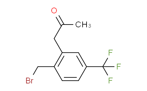 CAS No. 1803869-25-1, 1-(2-(Bromomethyl)-5-(trifluoromethyl)phenyl)propan-2-one