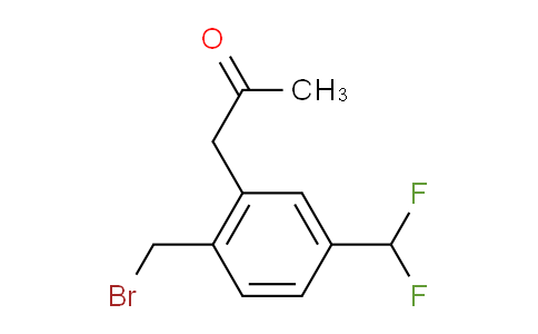 CAS No. 1803879-12-0, 1-(2-(Bromomethyl)-5-(difluoromethyl)phenyl)propan-2-one