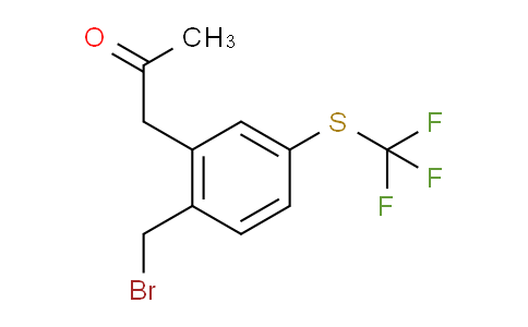 CAS No. 1806290-59-4, 1-(2-(Bromomethyl)-5-(trifluoromethylthio)phenyl)propan-2-one