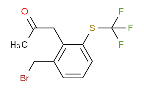 CAS No. 1803862-19-2, 1-(2-(Bromomethyl)-6-(trifluoromethylthio)phenyl)propan-2-one
