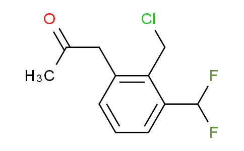 CAS No. 1805678-62-9, 1-(2-(Chloromethyl)-3-(difluoromethyl)phenyl)propan-2-one