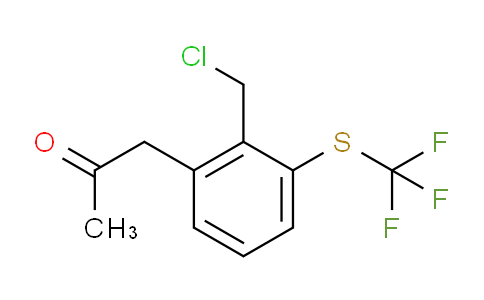 CAS No. 1804182-13-5, 1-(2-(Chloromethyl)-3-(trifluoromethylthio)phenyl)propan-2-one