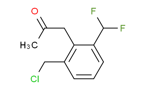 CAS No. 1804164-69-9, 1-(2-(Chloromethyl)-6-(difluoromethyl)phenyl)propan-2-one