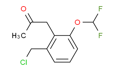 CAS No. 1804259-95-7, 1-(2-(Chloromethyl)-6-(difluoromethoxy)phenyl)propan-2-one