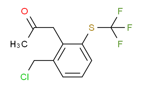 CAS No. 1805862-66-1, 1-(2-(Chloromethyl)-6-(trifluoromethylthio)phenyl)propan-2-one