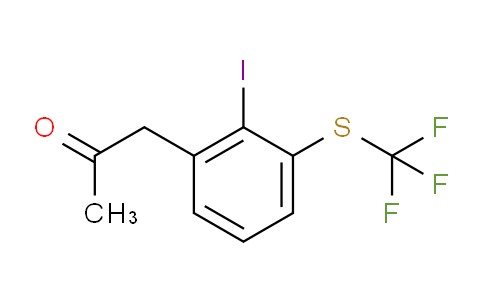 CAS No. 1805715-24-5, 1-(2-Iodo-3-(trifluoromethylthio)phenyl)propan-2-one