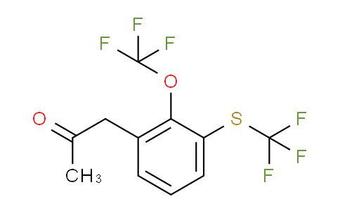 CAS No. 1805723-69-6, 1-(2-(Trifluoromethoxy)-3-(trifluoromethylthio)phenyl)propan-2-one