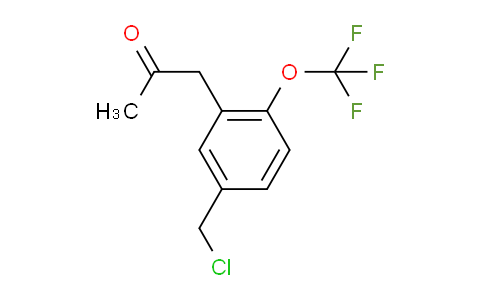 CAS No. 1803886-45-4, 1-(5-(Chloromethyl)-2-(trifluoromethoxy)phenyl)propan-2-one