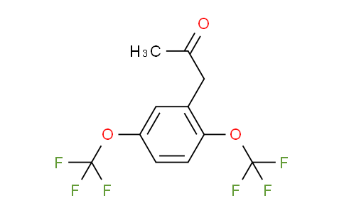 CAS No. 1804037-40-8, 1-(2,5-Bis(trifluoromethoxy)phenyl)propan-2-one