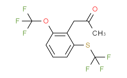 CAS No. 1806502-45-3, 1-(2-(Trifluoromethoxy)-6-(trifluoromethylthio)phenyl)propan-2-one