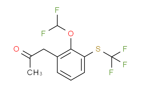 CAS No. 1806649-90-0, 1-(2-(Difluoromethoxy)-3-(trifluoromethylthio)phenyl)propan-2-one