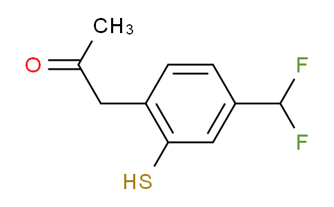 CAS No. 1806476-18-5, 1-(4-(Difluoromethyl)-2-mercaptophenyl)propan-2-one