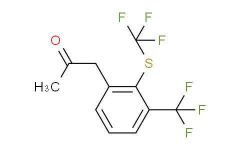 CAS No. 1806416-37-4, 1-(3-(Trifluoromethyl)-2-(trifluoromethylthio)phenyl)propan-2-one