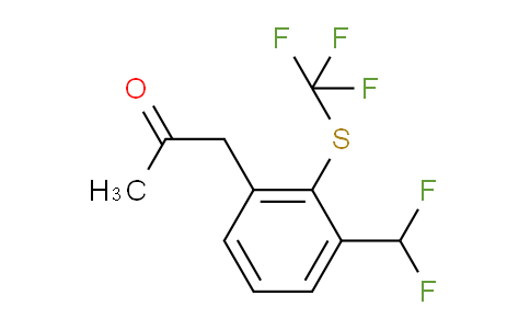 CAS No. 1806441-76-8, 1-(3-(Difluoromethyl)-2-(trifluoromethylthio)phenyl)propan-2-one