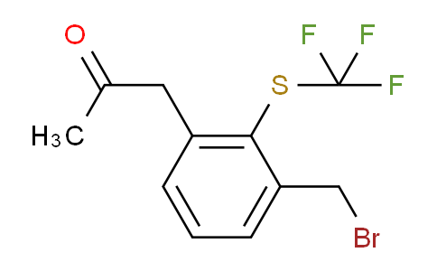CAS No. 1804173-50-9, 1-(3-(Bromomethyl)-2-(trifluoromethylthio)phenyl)propan-2-one