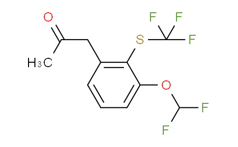 CAS No. 1804279-75-1, 1-(3-(Difluoromethoxy)-2-(trifluoromethylthio)phenyl)propan-2-one