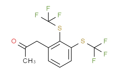CAS No. 1804038-28-5, 1-(2,3-Bis(trifluoromethylthio)phenyl)propan-2-one