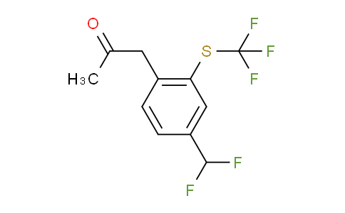 CAS No. 1806380-75-5, 1-(4-(Difluoromethyl)-2-(trifluoromethylthio)phenyl)propan-2-one