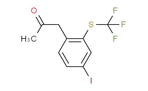 CAS No. 1806490-32-3, 1-(4-Iodo-2-(trifluoromethylthio)phenyl)propan-2-one