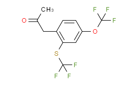 CAS No. 1805761-99-2, 1-(4-(Trifluoromethoxy)-2-(trifluoromethylthio)phenyl)propan-2-one