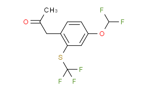 CAS No. 1806551-09-6, 1-(4-(Difluoromethoxy)-2-(trifluoromethylthio)phenyl)propan-2-one