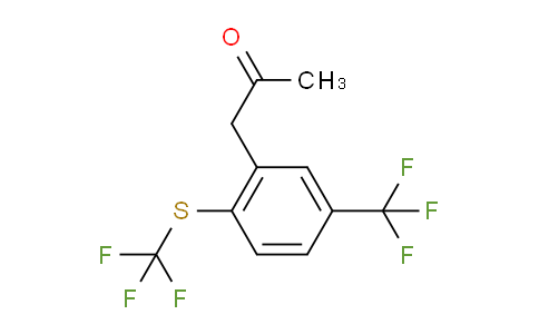 CAS No. 1806462-63-4, 1-(5-(Trifluoromethyl)-2-(trifluoromethylthio)phenyl)propan-2-one
