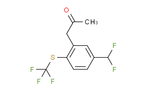 CAS No. 1805711-33-4, 1-(5-(Difluoromethyl)-2-(trifluoromethylthio)phenyl)propan-2-one