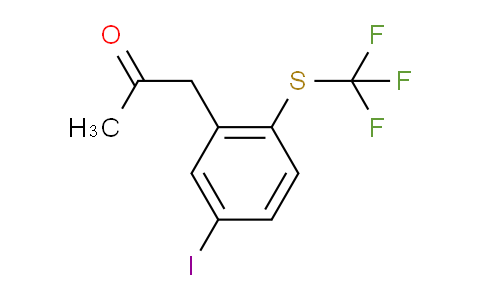 CAS No. 1805840-08-7, 1-(5-Iodo-2-(trifluoromethylthio)phenyl)propan-2-one