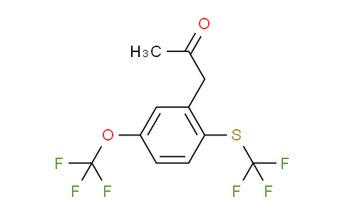 CAS No. 1805723-75-4, 1-(5-(Trifluoromethoxy)-2-(trifluoromethylthio)phenyl)propan-2-one