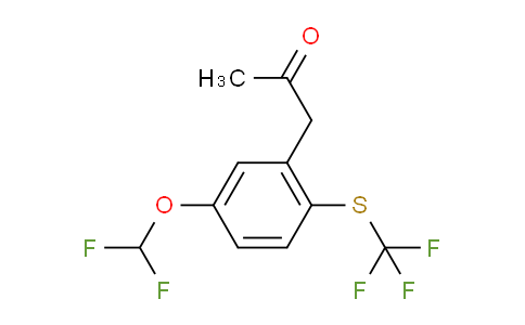 CAS No. 1805866-66-3, 1-(5-(Difluoromethoxy)-2-(trifluoromethylthio)phenyl)propan-2-one